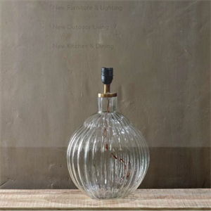 Nkuku Varanisi Wide Glass Lamp